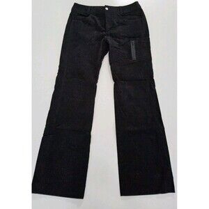 Courreges Women's Corduroy Cargo Pocket Pants Black Size 42, Waist 31"